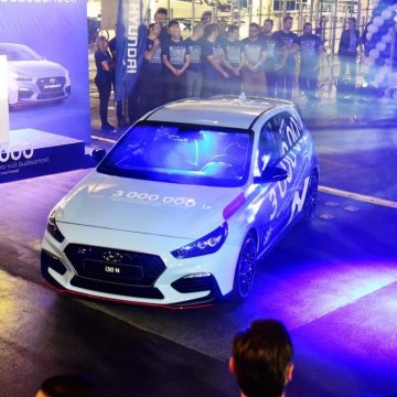 Nošovický závod Hyundai Motor Manufacturing Czech slaví tři miliony vyrobených aut
